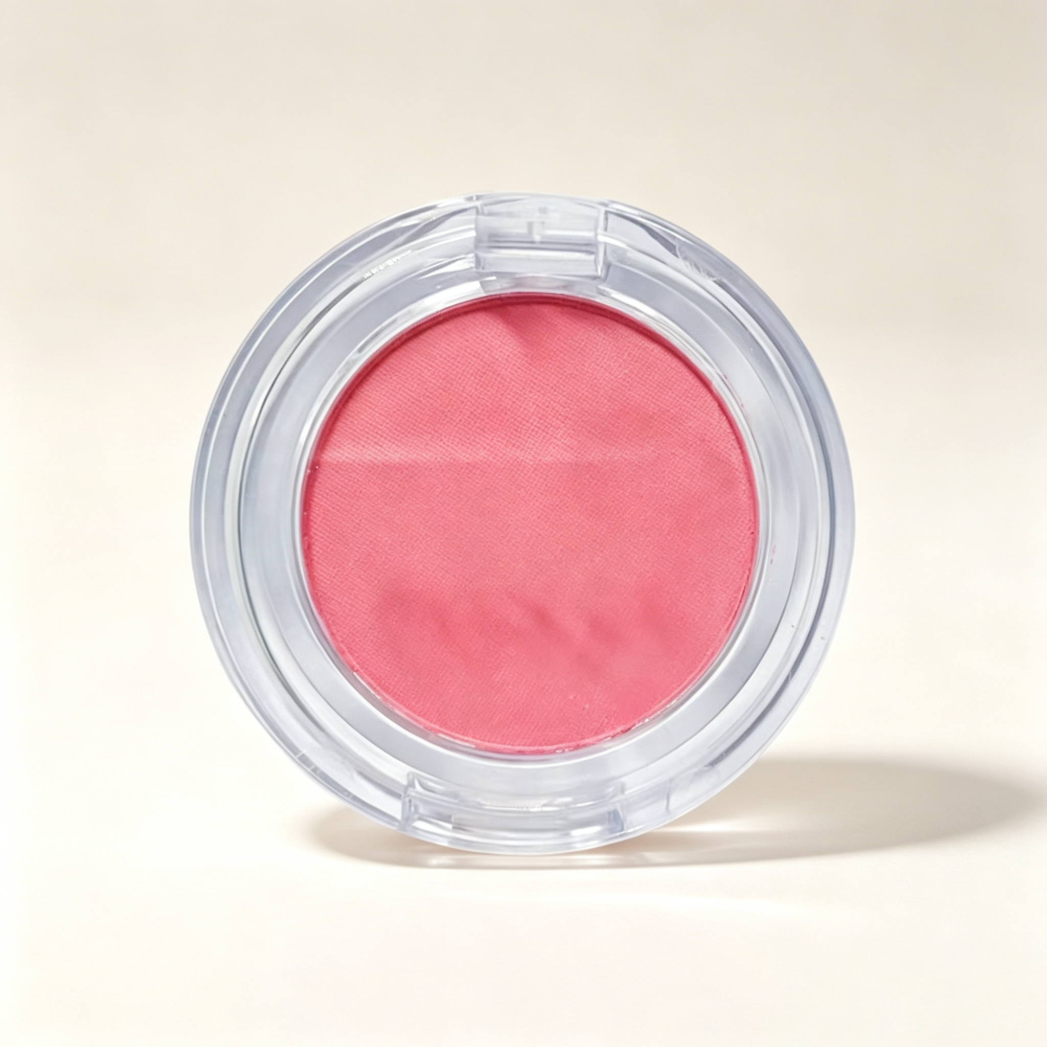 Single Blush Pan - Transparent Round Case, Matte/Shimmer Options Available, Natural Brightening & Contouring (Ideal for Daily Nude Makeup, Students & Beginners)